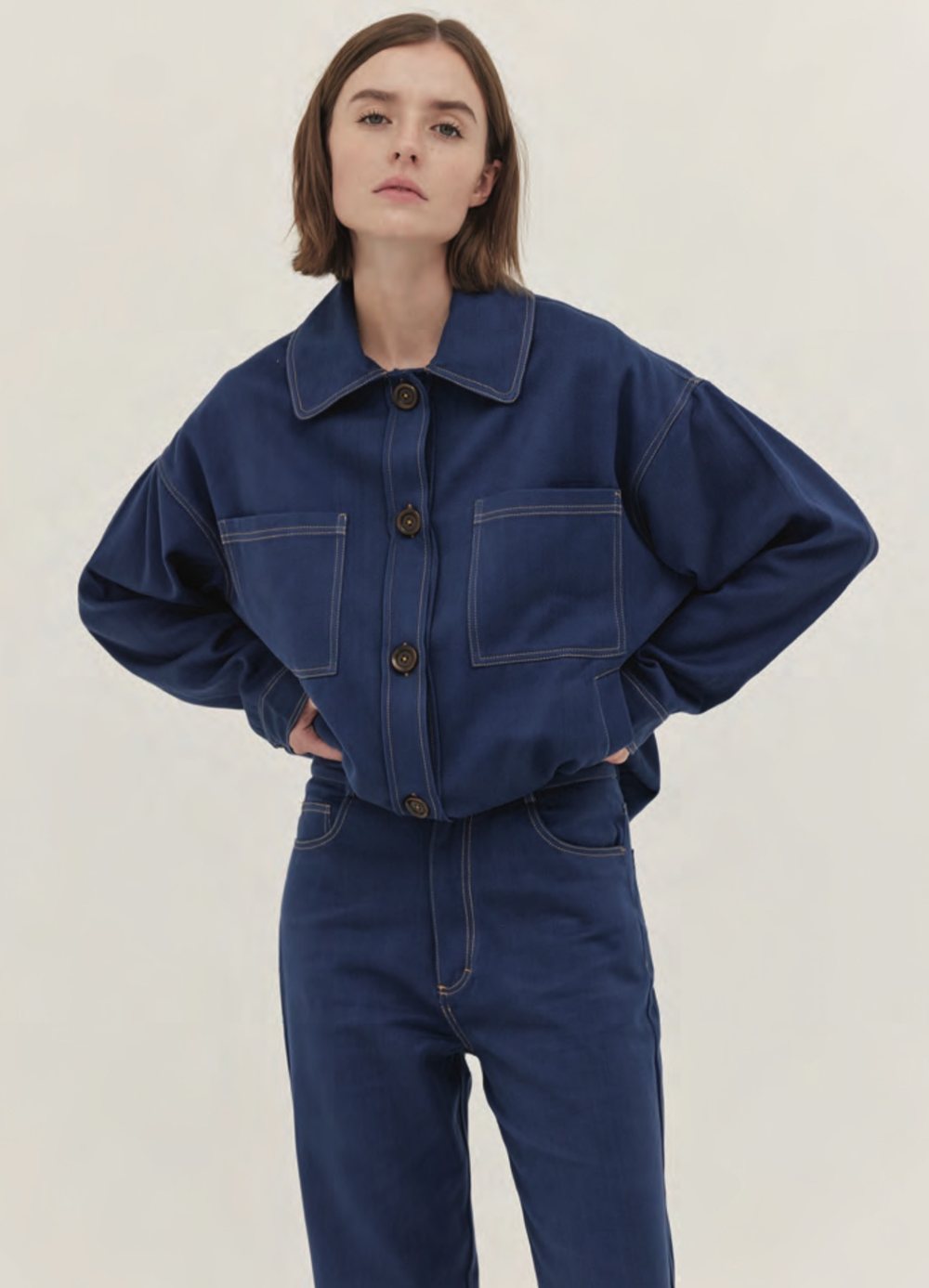 Denim workwear jacket and jeans