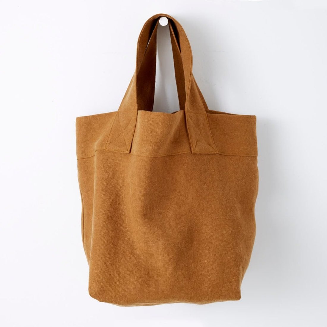 Tan cotton tote bag